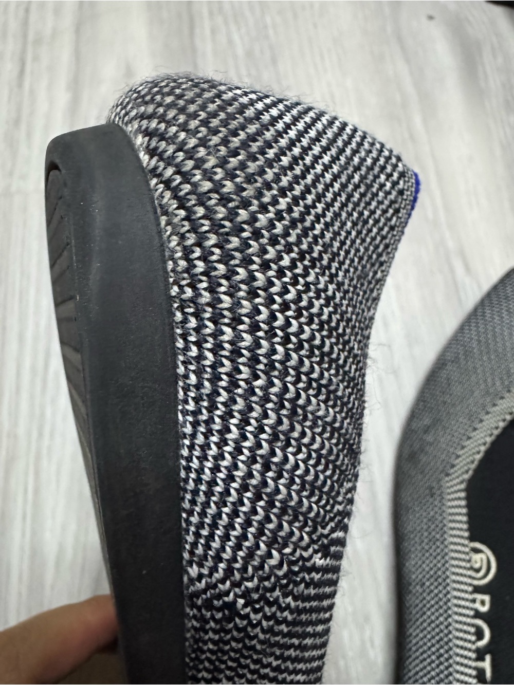 ROTHY’S | Pointed Toe Ballet Flat | Cloud Grey Birdseye Knit | Size 9 - Picture 11 of 11